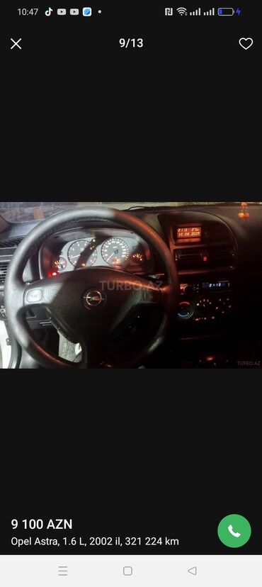 Opel: Opel Astra: 1.6 l | 2002 il 321224 km Sedan — 3