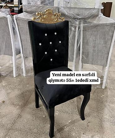 usdul usdol: Məhsul: Klassik üslubda yemək otağı stulu - Rəng: Qara oturacaq və — 1