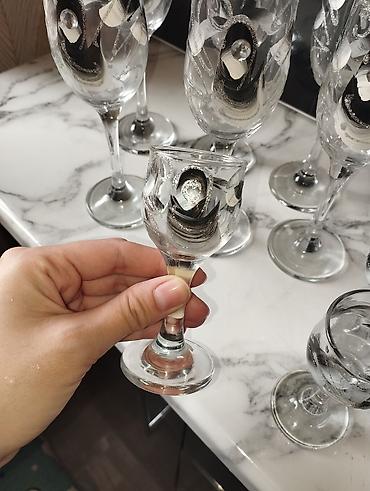 Qab-qacaq və mətbəx ləvazimatları: Qədəhlər, rəng - Ağ, Şüşə, 12 ədədli dəst, 200 ml — 2