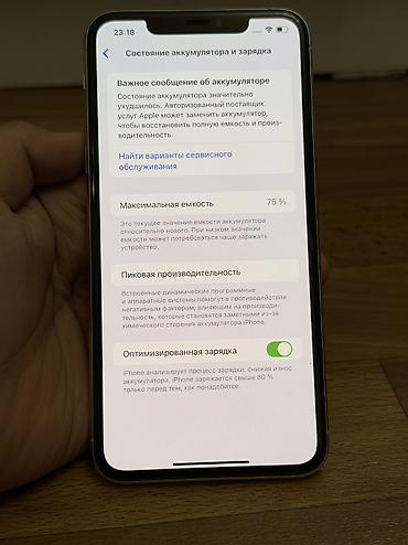 iphone cs: IPhone 11 Pro Max, Новый, 64 ГБ, White Titanium, Защитное стекло, Чехол, 75 % — 8