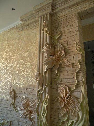 Штукатурка, шпаклевка: Оформление интерьера, гипсовая лепнина ( барельеф ) роспись стен — 9