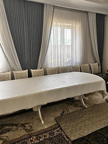 Мебель: Стол и стул для зала, Б/у, цвет - Белый — 2
