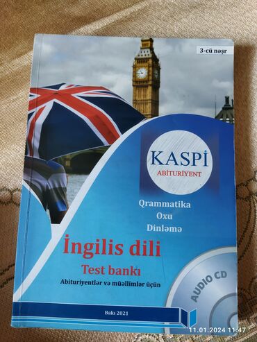 6 ci sinif test ingilis dili: İngilis dilindən Kaspinin test bankı. təzədir. 10manata almışdım