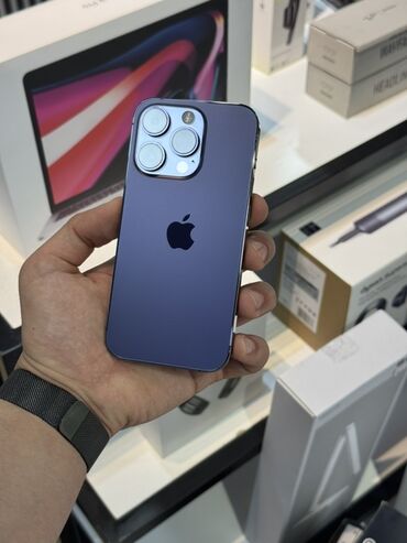 Apple iPhone: IPhone 14 Pro, 128 GB, Deep Purple, Face ID