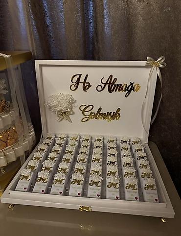 Toy üçün xonça dəsti – “Hə almağa gəlmişik” temalı - Ağ rəngli lalafo.az -da Toy üçün xonça dəsti – “Hə almağa gəlmişik” temalı - Ağ rəngli