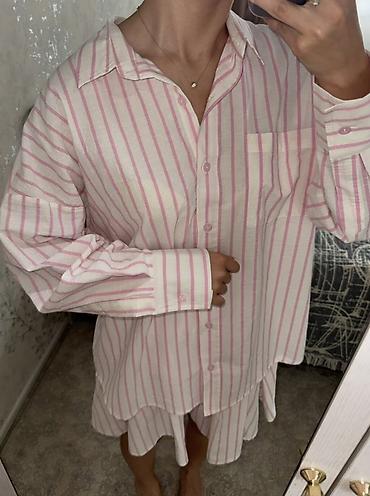 шорты оверсайз: Костюм с шортами, Рубашка, Made in KG, Лен, Все размеры — 3