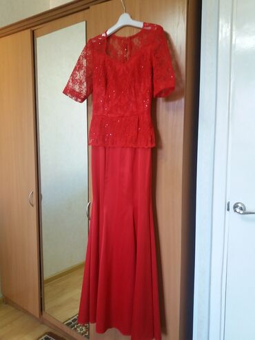 Вечерние платья: Вечернее платье, Коктейльное, Длинная модель, С рукавами, XL — 4