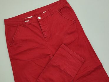 Spodnie: Spodnie L (EU 40), stan - Dobry, wzór - Jednolity kolor, kolor - Czerwony