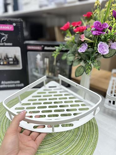 Угловая и прямая полки для ванной PNPNFAMILY (Aluminum bathroom rack)