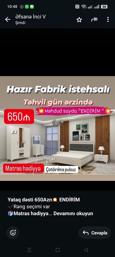 железный шкаф для документов: *Yataq dəsti 650Azn💥 ENDİRİM* ✔️Rəng seçimi var *🎁Matras hədiyyə* ✔️