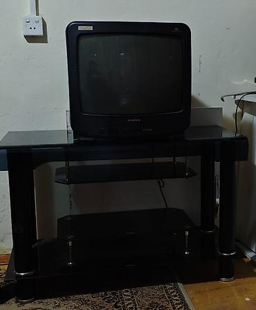 tv stent alcıpan: Klassik şüşə TV stendi.teze kimidir.şuşe qalindir - 3 səviyyəli — 1
