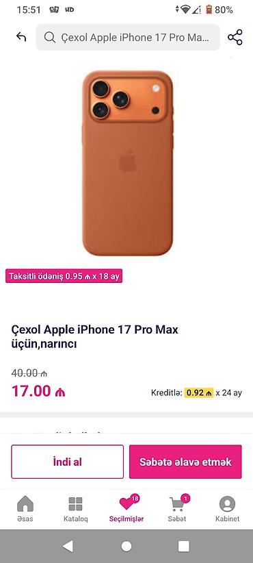 Kabrolar: IPhone 17 pro max 10₼ kabro ici mexlidi iPhone 17 pro 7₼ lens — 13
