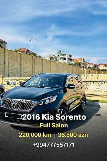 sarento: 2016 Kia Sorento – Full Salon - Yürüş: 220,000 km - Qiymət: 36,500 — 1