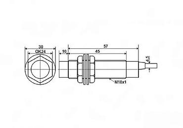 pest control pci: Induktivni senzor približavanja M18, NPN, domet detekcije 8 mm Opis — 2