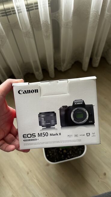 fotoaparat qiymətləri: Canon EOS M50 Mark II -15-45mm lens Fotoaparat demək olar çox az