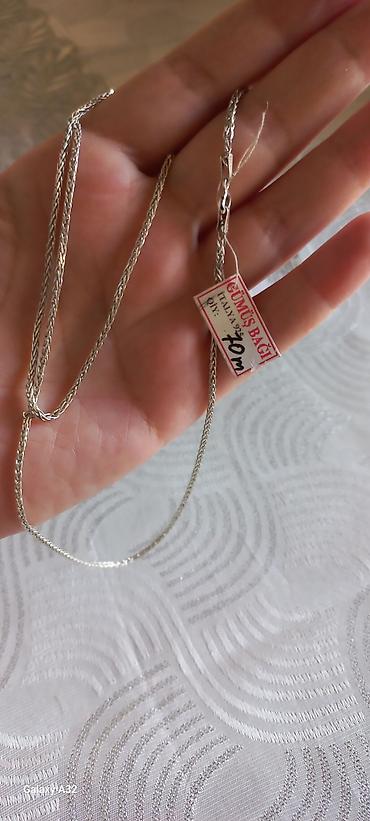 boyun bağı: Məhsul: Gümüş zəncir - Material: 925 ayar gümüş (etiket üzərində — 3