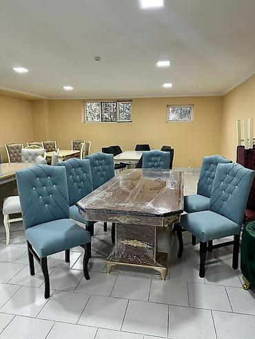 bağ üçün stol stul: Dördbucaq masa, Qonaq otağı üçün, 6 nəfər, Açılmayan, Azərbaycan, Zəmanətsiz — 4