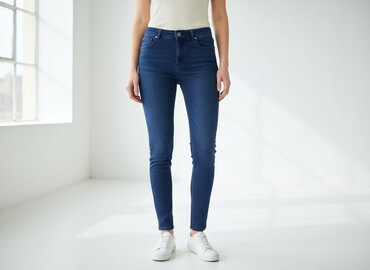 jeansy mom high waist: Cortefiel, Jeansy damskie, rozmiar L