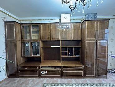моноблок 16: Стенка-шкаф, Тип стенки-шкафа: Модульная, Для спальни, Б/у, Особенности: С рабочим столом — 1