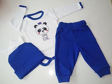 Kompleti: 3 delni kompletic Vel 56-62 dvobroj do 3 meseci 68 do 5 meseci 74 do 9 — 5