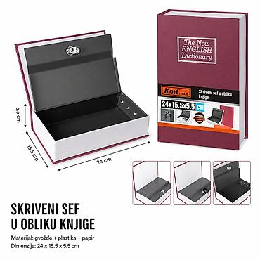 KMT Knjižna kasica crvena – skriveni sef u obliku knjige - Brend: Kmt