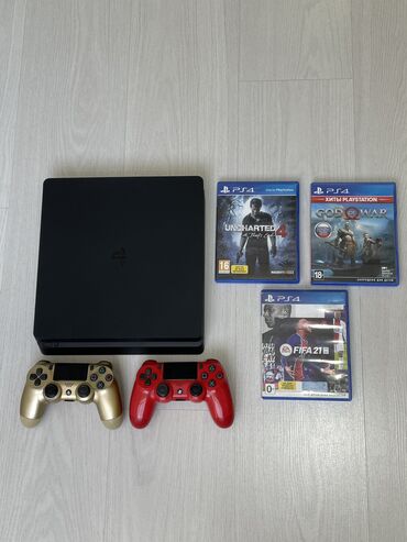 игры sony playstation 4: Продаю PS 4 Slim 500 ГБ Работает отлично, без никаких дефектов Есть