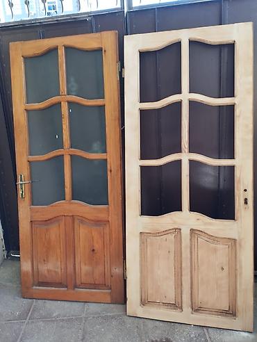 Taxta iç otaq qapıları – 2 ədəd - Material: təbii ağac (massiv)