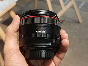 pult az: Canon EF 50mm f/1.2 L USM İlk sahibiyəm. Az işlətmişəm. Sony kamera — 5
