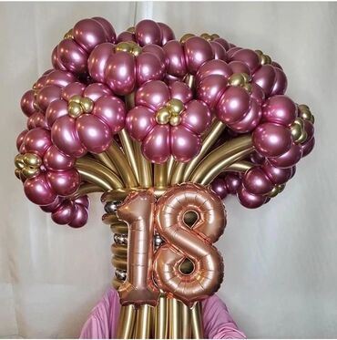 Шары: Цветы из шаров подарки на 8 марта Корзины из шаров букеты с бабочками — 25