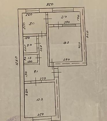 təmirsiz ev: Gəncə, 2 otaqlı, Köhnə tikili, 55 kv. m — 2