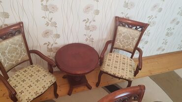 Комплекты столов и стульев: Для гостиной, Нераскладной, Прямоугольный стол, 6 стульев