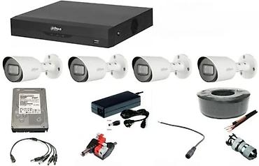 Kompleti za video nadzor: Komplet za video‑nadzor Dahua – 4 kamere + DVR + prateća oprema — 1