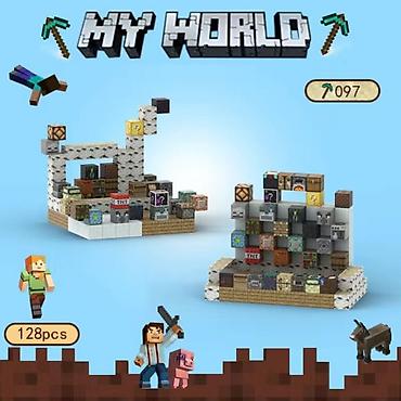 Игрушки: 🧲 Магнитные кубики Minecraft 554 шт + 15 минифигурок- 4150 сом 448 — 10