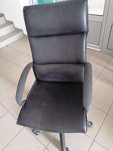 vitorog kancelarijska stolica: Ergonomske kancelarijske stolice – visok naslon, crna prava koza - — 4