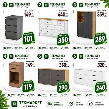 kohnə taxta: TEKMARKET – eviniz üçün hər şey 1) 3 çekmeceli tünd boz komod - — 1