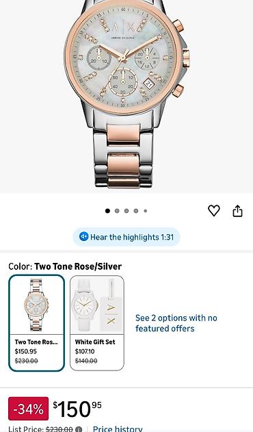 armani часы: Классические часы часы, Armani Exchange, Женские, Новый — 8