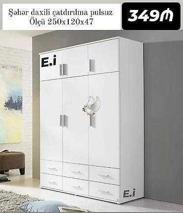 Yeni, 3 qapılı, Siyirməli, Ağ, Açılan, Düz dolab lalafo.az -da Yeni, 3 qapılı, Siyirməli, Ağ, Açılan, Düz dolab