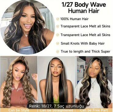 Təbii saçlar, pariklər: Parik, Təbii, Yeni — 9