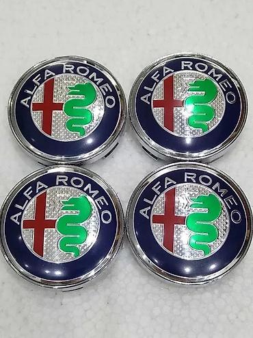 Gume i felne: Cepovi za alu felne 60mm Alfa Romeo zeleno hrom. Cepovi za alu felne — 2