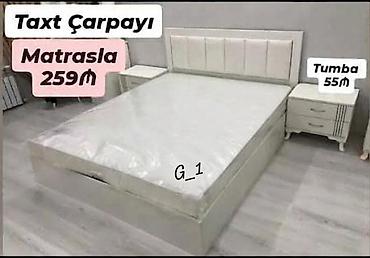Taxt çarpayı dəsti – açıq krem rəngdə, müasir dizayn. - Başlıqlı taxt lalafo.az -da Taxt çarpayı dəsti – açıq krem rəngdə, müasir dizayn. - Başlıqlı taxt