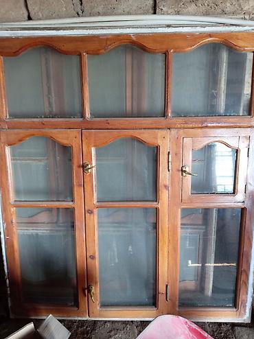 sandviç panel: Taxta çərçivəli şüşə pəncərə dəsti - Material: təbii ağac çərçivə — 1