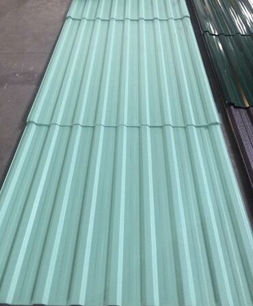 Profnastil: Bu metal kirəmit dam örtüyü üçün nəzərdə tutulmuş, dalğalı profilli — 14