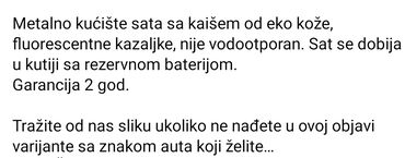 Ručni satovi: SAT SA ZNAKOM AUTA,MOZETE PORUCITI PO ZELJI ZNAK,MARKU,IDEALAN na lalafo.rs — 10 Ručni satovi: SAT SA ZNAKOM AUTA,MOZETE PORUCITI PO ZELJI ZNAK,MARKU,IDEALAN — 10
