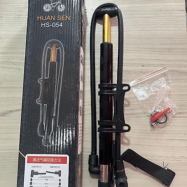 нипел: Мини-насос для велосипеда HUAN SEN HS-054 - Компактный ручной насос с — 4
