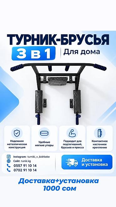 Турник, 3 в 1, Настенный, Новый, Платная доставка