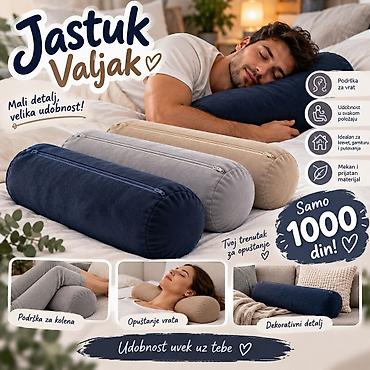 jysk stitch posteljina: Jastuk – Valjak Mali detalj, velika udobnost! Višenamenski valjkasti — 2