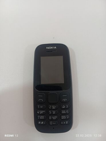 telefon aksesuar toptan: Nokia 105 4G, rəng - Qara, Düyməli