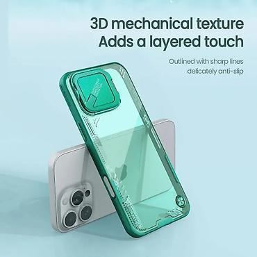 Maske i futrole za telefone: Maska Nillkin Ice blade Prop za iPhone 16 Pro Max 6.9 crna. Uz brzu — 8