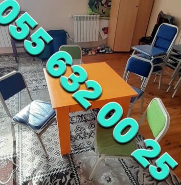 Bağ, çöl masa və oturacaq dəstləri: Yeni, Kvadrat masa, Açılmayan, Metal, Azərbaycan — 5