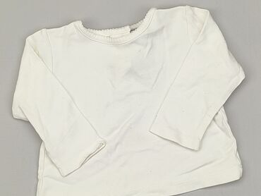 biała bluzka z falbanka: Bluzka, 9-12 m, stan - Dobry